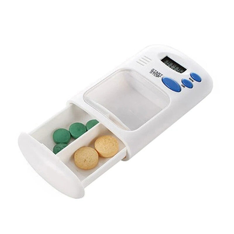 Alarm Time Reminder Medicine Pill Box, 2 Grids