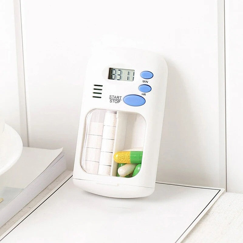 Alarm Time Reminder Medicine Pill Box, 2 Grids