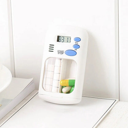 Alarm Time Reminder Medicine Pill Box, 2 Grids
